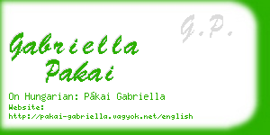 gabriella pakai business card